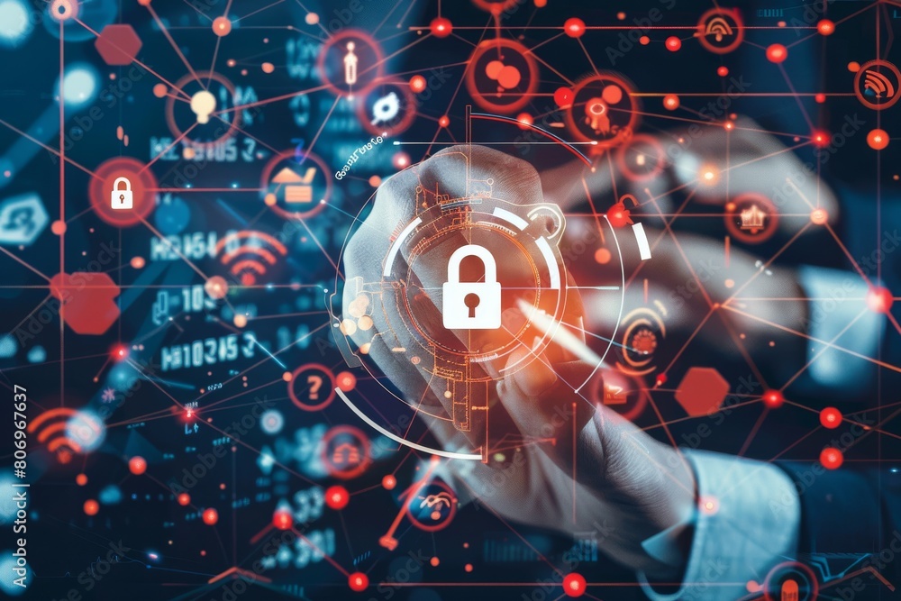 Poster maximize online protection with secure ssl encryption, virtual lock technology, and a digital shield