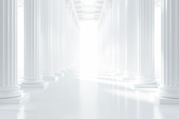 抽象的な白い柱と空のスペース背景