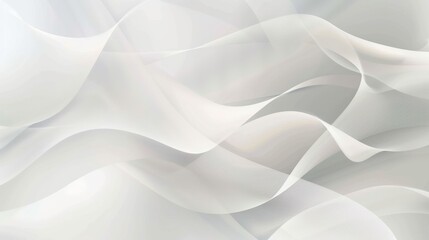 Obraz premium Luxurious white silk fabric background with soft waves