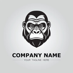 Gorilla symbol logo company vector image on the white background