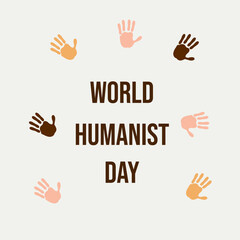 vector graphic of World Humanist Day good for national World Humanist Day celebration. flat design. flyer design.flat illustration.