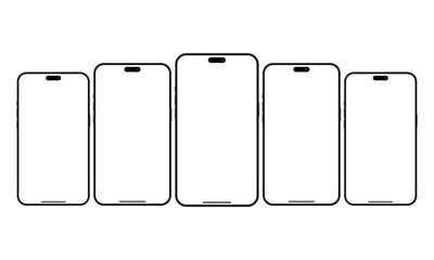 iPhone 15 pro luxury view on transparent background. Smartphone presentation layout. vector graphic