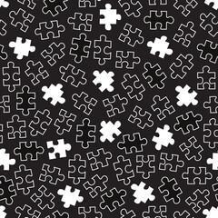 Monochrome Mind Puzzler Abstract Jigsaw Pattern