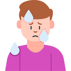 Male Sweating Icon