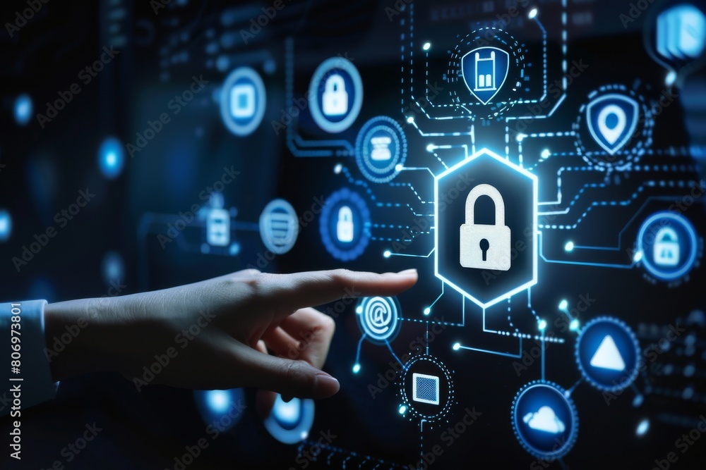 Poster employ a digital shield and virtual lock security with ssl encryption to safeguard your technology a