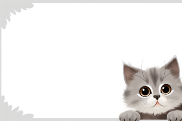 cartoon cute cats isolated on white