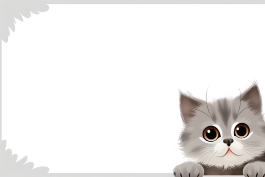 cartoon cute cats isolated on white