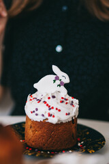 Cooking traditional Ukrainian pastries for the Easter holiday. 