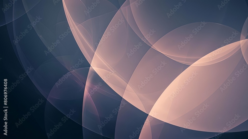 Poster abstract composition with transparent layers and interstellar tones featuring a circular object, a s