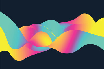 Trendy design template with fluid and liquid shapes. Abstract gradient background