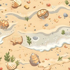 A sandy floor texture tile seamless background