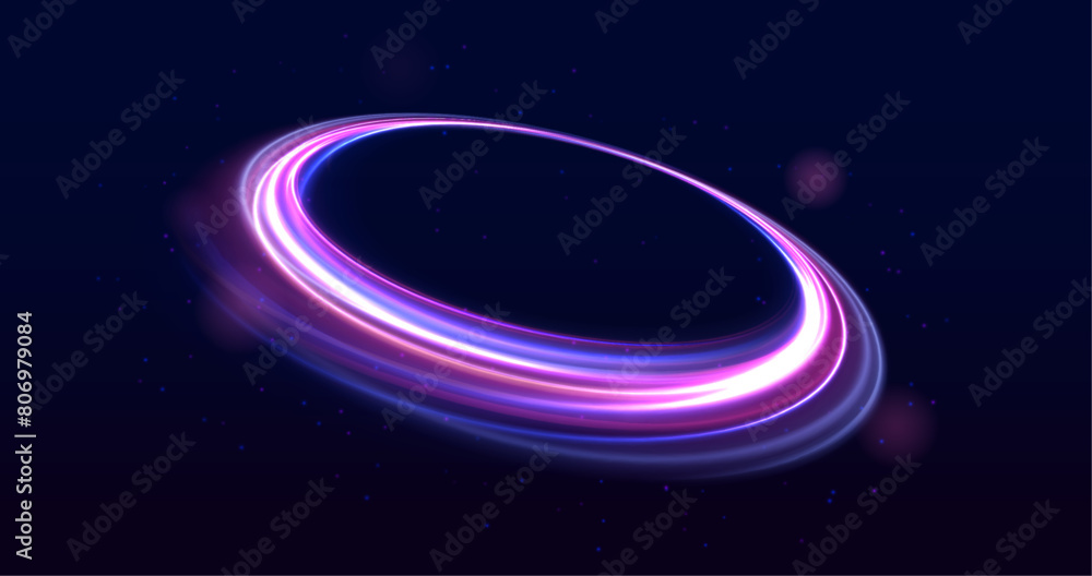 Aufkleber vector swirl trail effect. abstract vector fire circles, sparkling swirls and energy light spiral fr