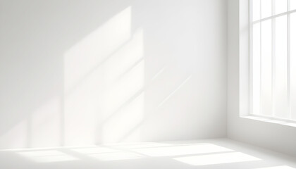 Shadow overlay effect isolated on transparent background, png. Light and shadows from window. Mockup of transparent shadow overlay effect and natural lightning in room interior
