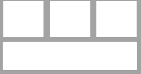 Mock-up of split screen windows in PNG. Multiple use. Just drop and adjust. 