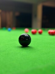 Snooker game with balls