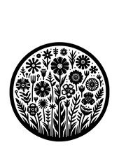 Wildflowers SVG, Flowers SVG, Wildflower Silhouette, Blossom SVG, Wildflower Silhouette, Wildflower Clipart, Wildflower Cut file for Cricut, Flower Art Print