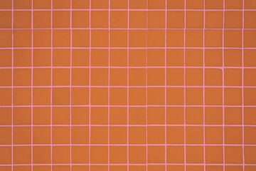Dusty Orange Light Brown Tiles Wall Background Vintage Square Tiles