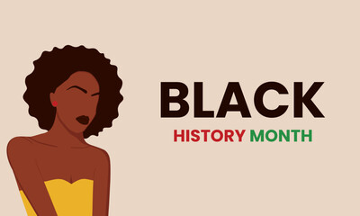 Black History Month horizontal background. African American History. Vector illustration