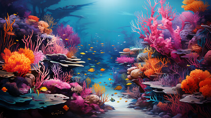 Coral Blooms: Paint underwater gardens in vibrant hues.