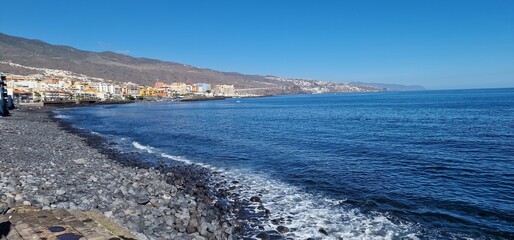 black beach in tenerife island caary islands