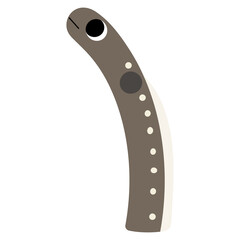 Spaghetti garden eel single 2 cute, png illustration.