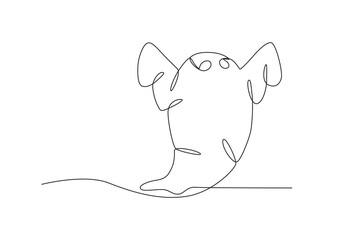 One continuous line drawing of Scary ghost spirit. Minimalism concept one line draw graphic design vector illustration
