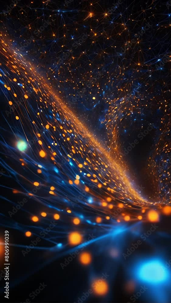 Poster abstract connection dots. digital background. digital connection abstract animation dots and lines o