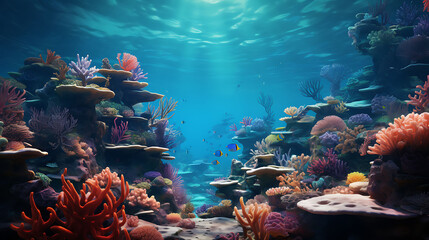 Coral Reefs Alive: Dive into the vibrant underwater world of coral polyps and fish.
