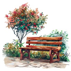 Obraz premium garden bench