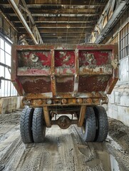 Obraz premium A behindthescenes look at the maintenance of a cement dump truck to ensure its efficiency on the job site