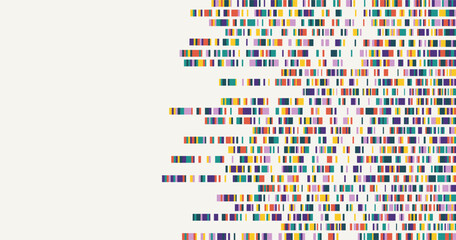 Dna test infographic. Genome sequence map.