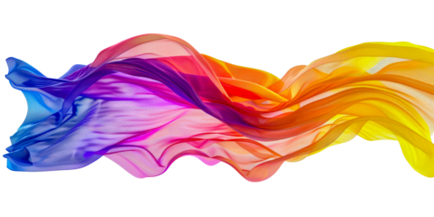 Animated effect of waving pride flag symbolizing community fluidity cut out on transparent background