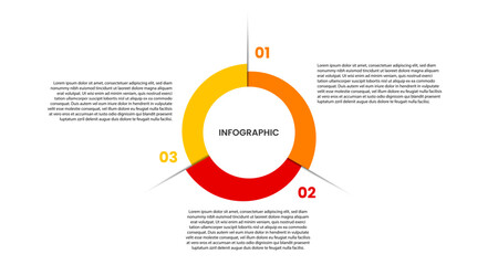 Business process infographic template with 3 options or steps. Timeline infographic design vector