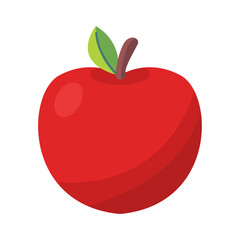 Flat vector illustration of apple icon on white background. Icon for casino.