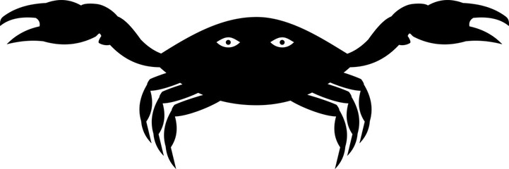 Cartoon crab giant silhouette