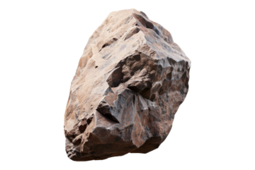 Stone boulder mountain clay isolated on transparent background
