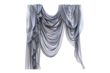 Stylish Drapery details isolated on transparent background