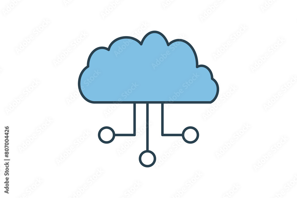 Poster cloud icon. icon related to computer. suitable for web site, app, user interfaces, printable etc. fl