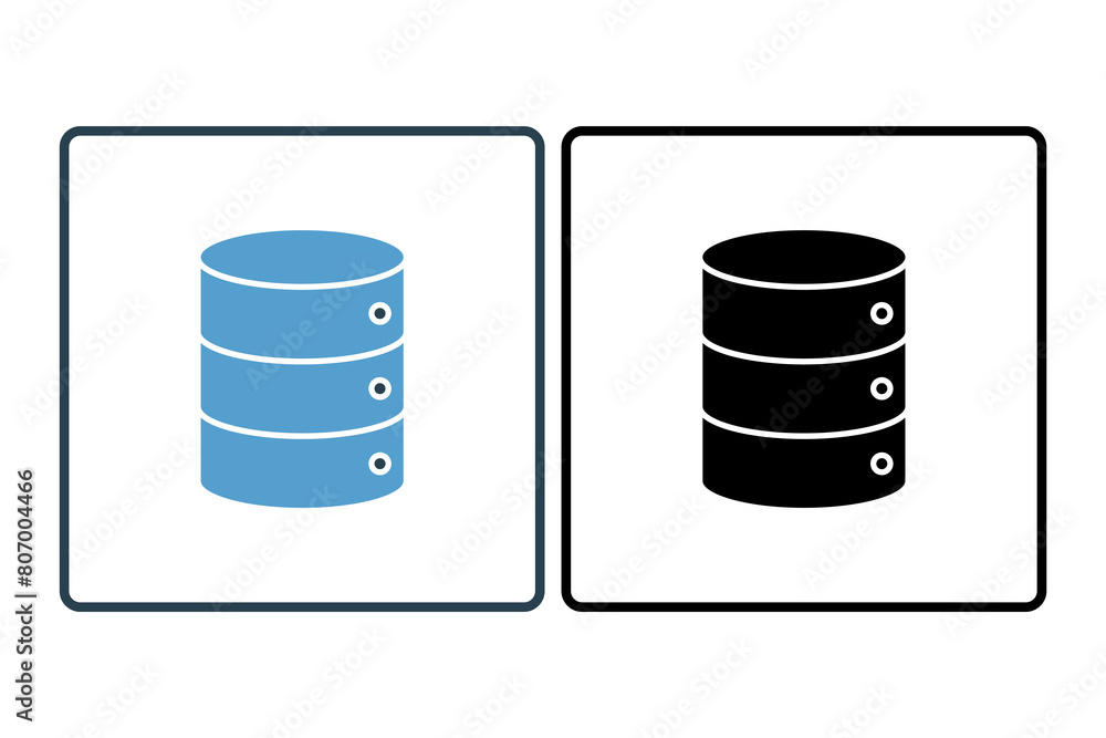 Poster database icon. icon related to computer. suitable for web site, app, user interfaces, printable etc.