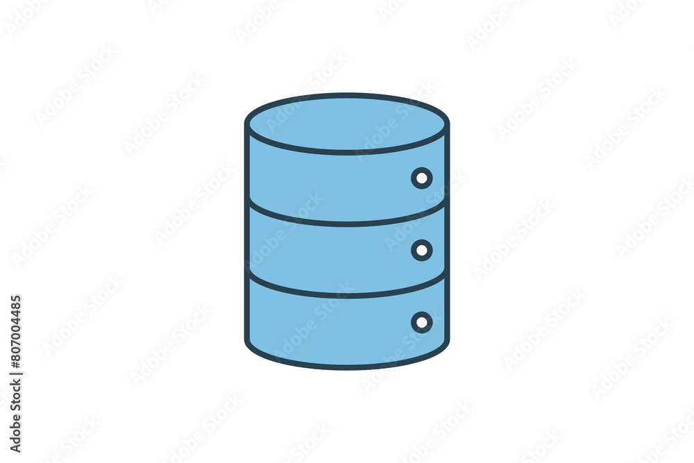 Poster database icon. icon related to computer. suitable for web site, app, user interfaces, printable etc.