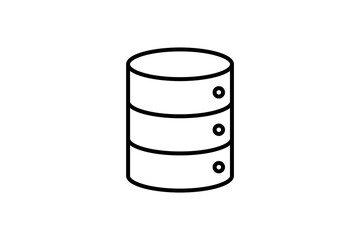 database icon. icon related to computer. suitable for web site, app, user interfaces, printable etc. line icon style. simple vector design editable