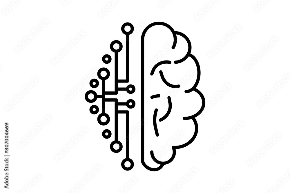 Poster artificial intelligence icon. icon related to computer. suitable for web site, app, user interfaces,