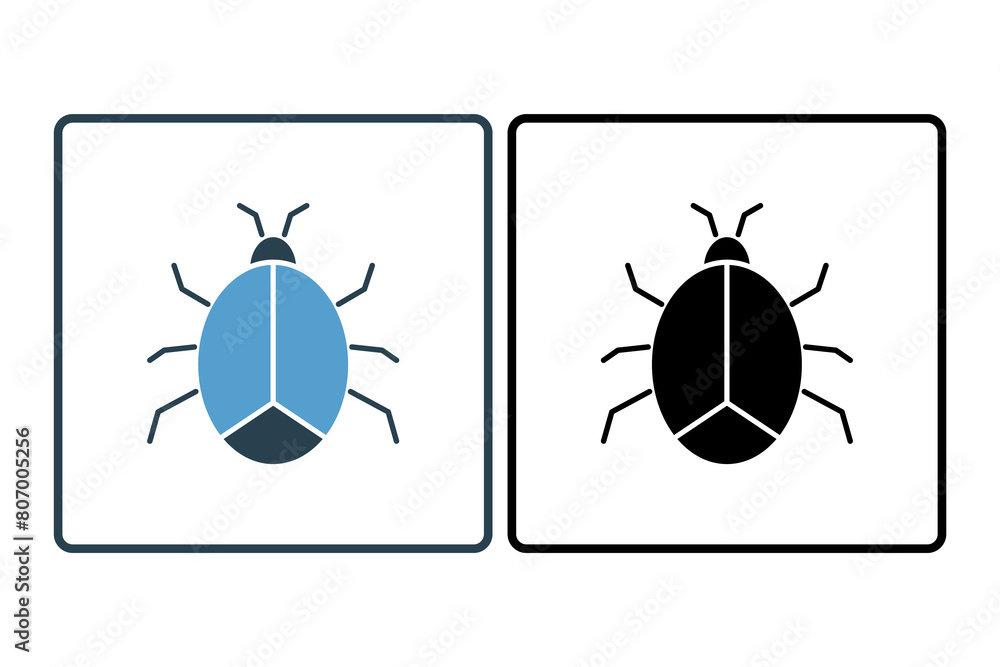 Poster virus icon. icon related to computer. suitable for web site, app, user interfaces, printable etc. so