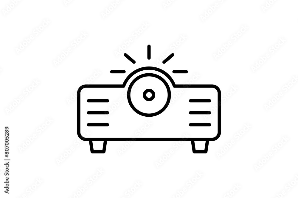 Poster projector icon. icon related to computer. suitable for web site, app, user interfaces, printable etc