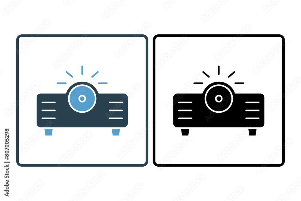 Poster projector icon. icon related to computer. suitable for web site, app, user interfaces, printable etc