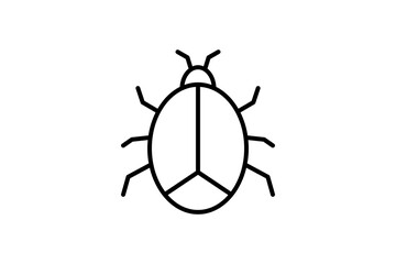 virus icon. icon related to computer. suitable for web site, app, user interfaces, printable etc. line icon style. simple vector design editable