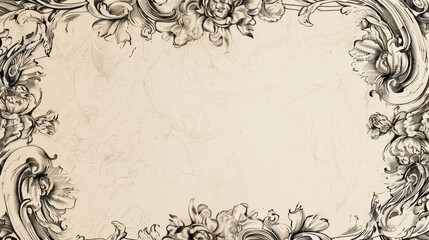 The intricate details of calligraphic vintage frames make them perfect for wedding invitations