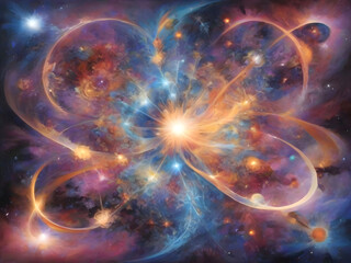 Constellation Mandala Illustration Colorful Art