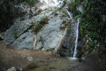Monrovia Canyon Waterfalls in the San Gabriel Mountains, California.