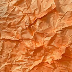 Crumpled Paper Orange Textured Wallpaper Design Exuding Professionalism and Subtle Vibrance